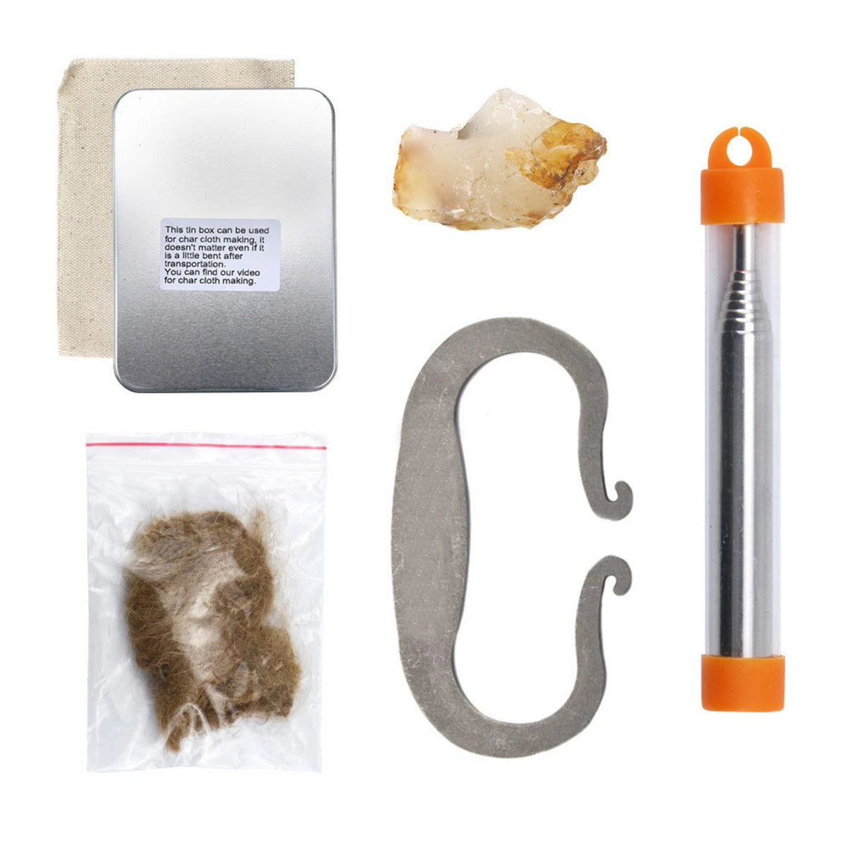 Complete Flint Fire Starting Kit for Survival Bushcraft
