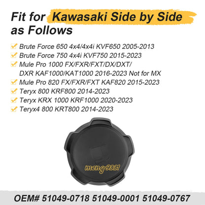 Fuel Cap for Kawasaki Mule Pro, Teryx, Teryx4, Brute Force 650, 750 (2015–2023)