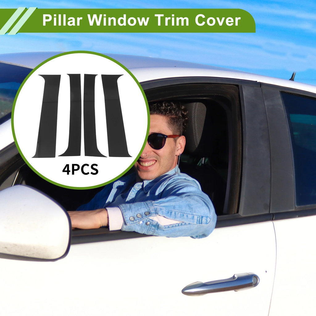 4 Pcs Door Pillar Window Trim Replacement for Chevy Silverado (2000–2006)