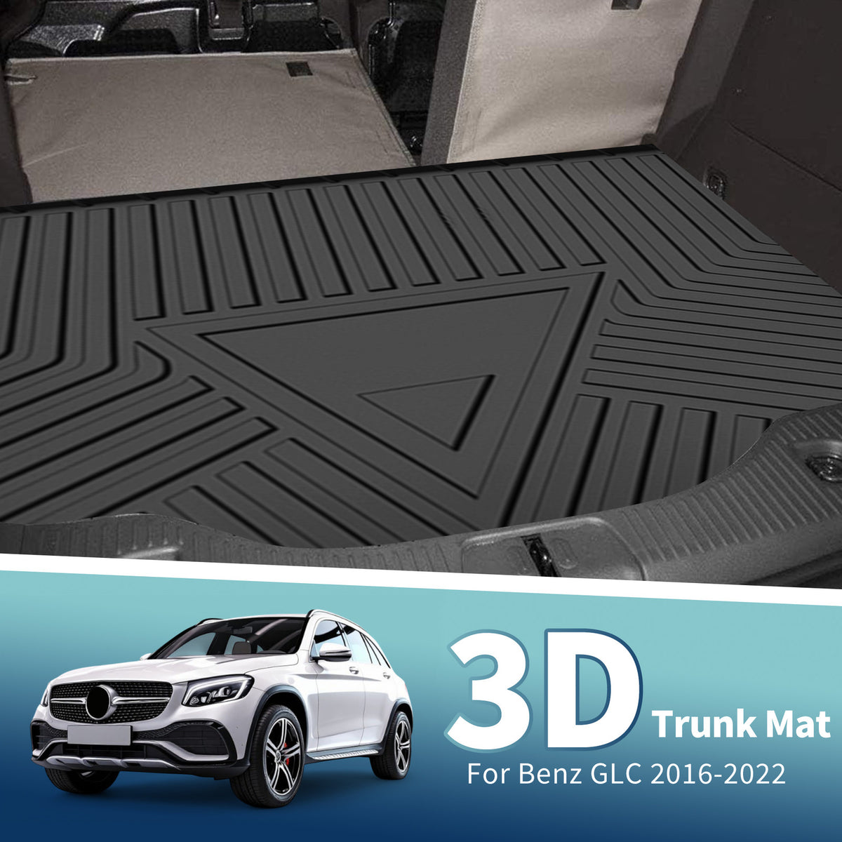 Cargo Liner Rear Trunk Mat for Mercedes Benz GLC Class (2016–2022) TPE 1 Pc