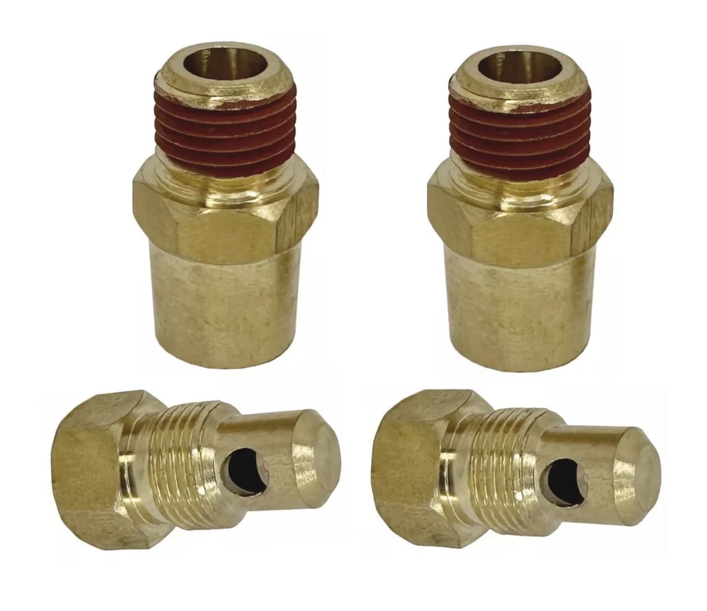2X Mercruiser Exhaust Manifold & Engine Block Drain Plug Kit 22-16951Q1