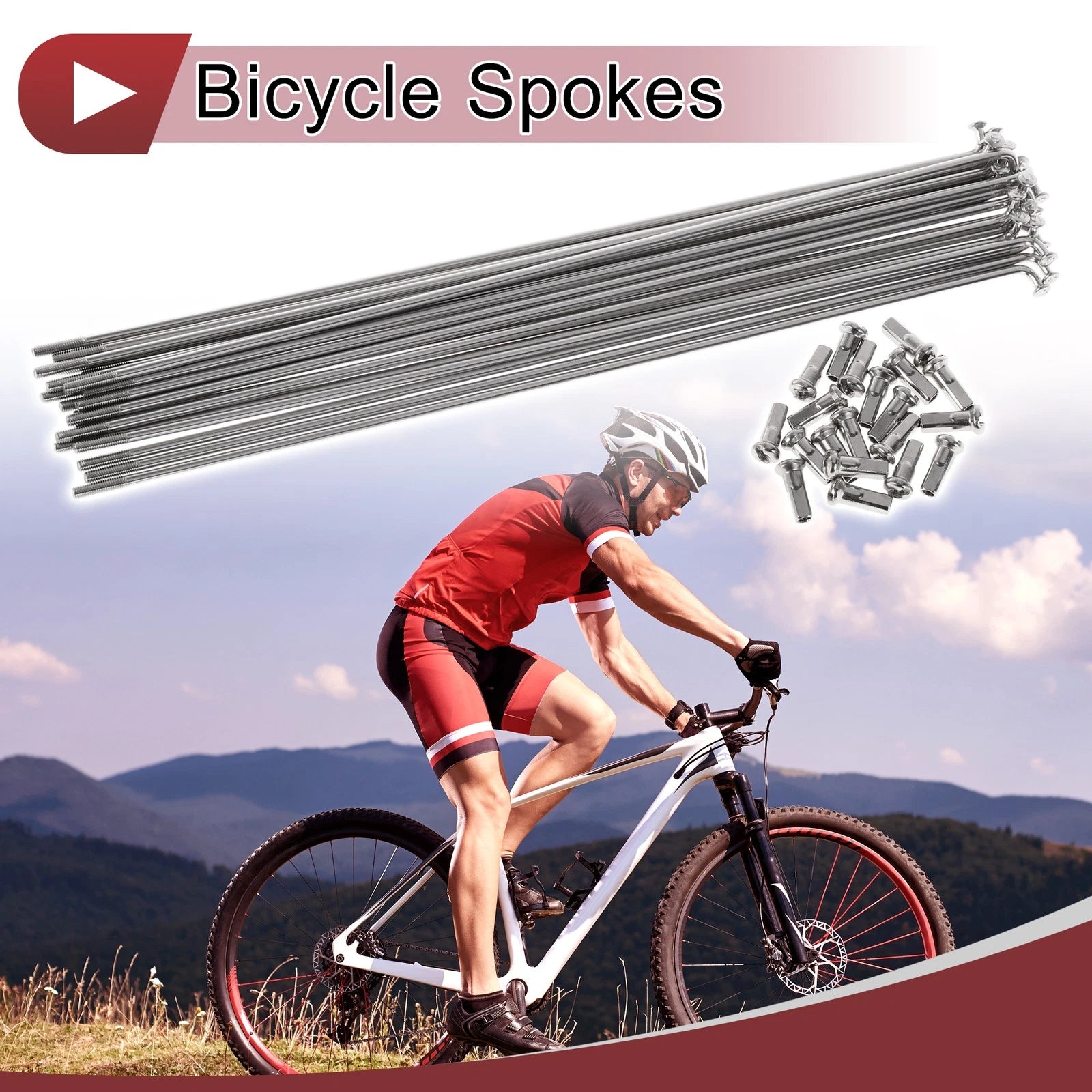 Bicycle Wheel Spokes Replacement Set for 20 Inch Bikes (209mm) (304SS)