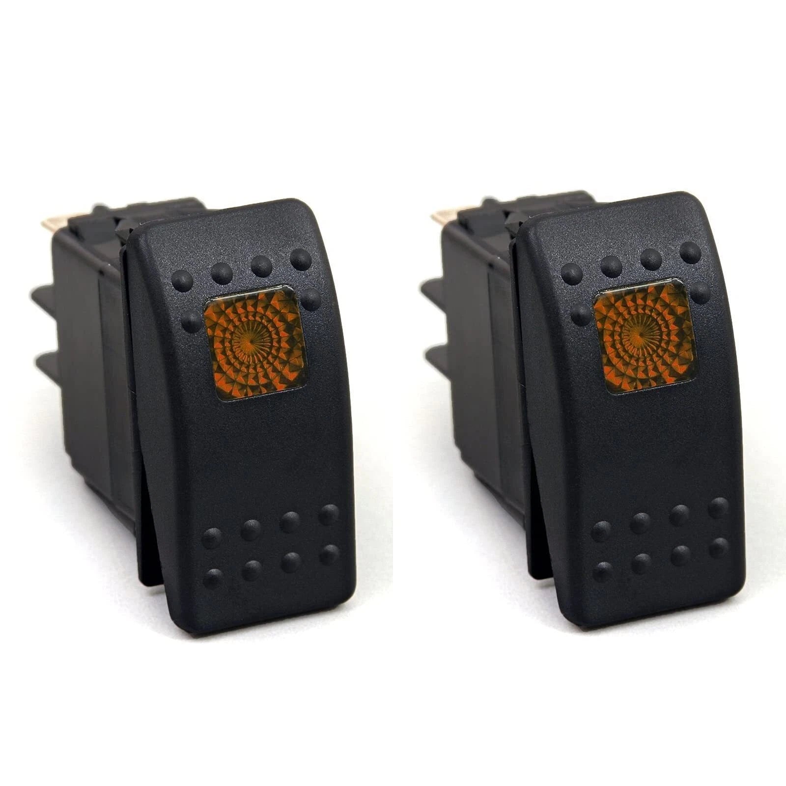 2X 12V 20A LED On/Off Rocker Switch for Marine Boats (SPST 3P)
