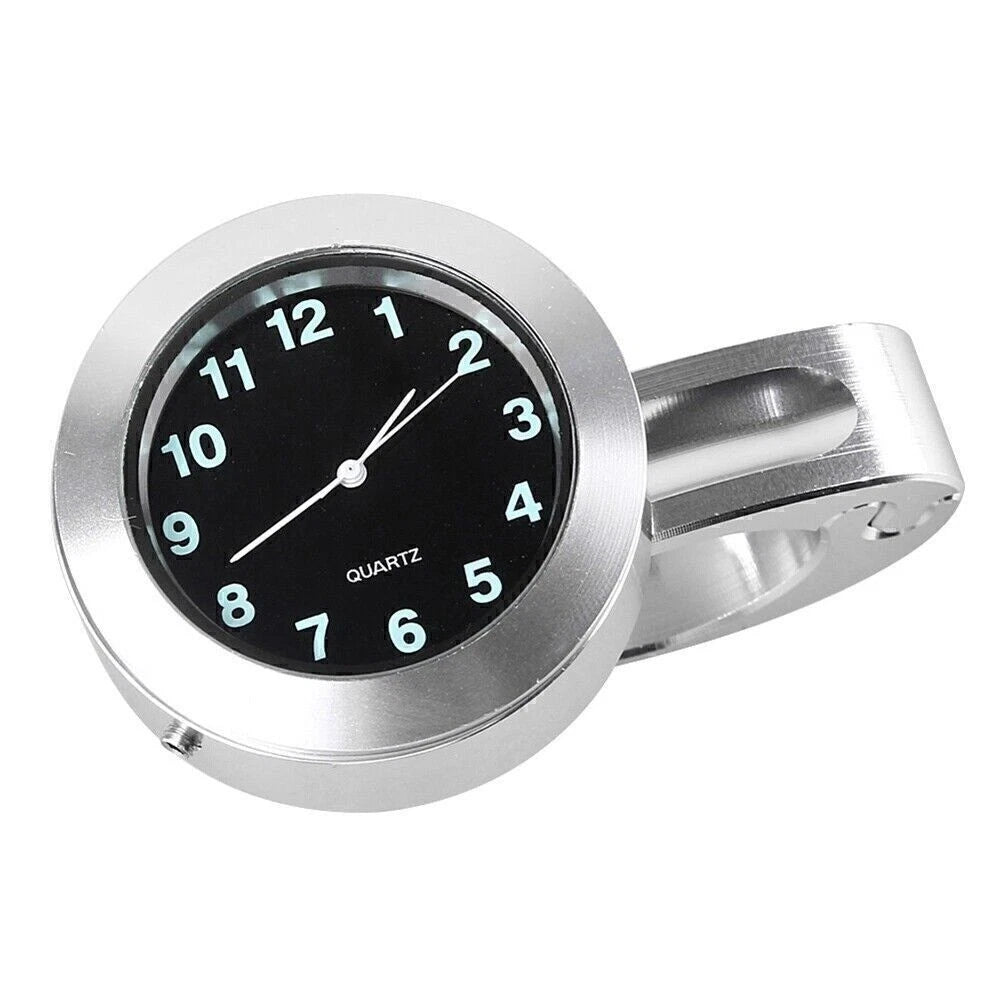 Quartz Clock for Cruiser Chopper Motorcycle Universal 7/8"~1" Handlebar