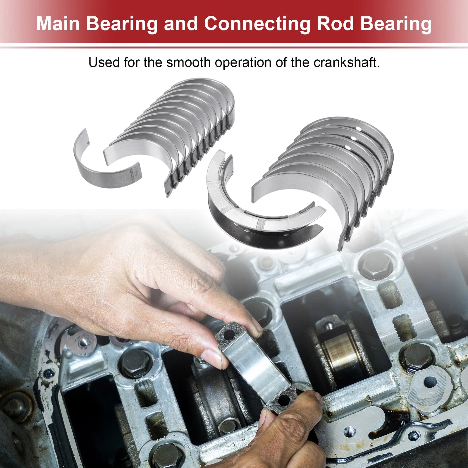 Engine Main and Connecting Rod Bearing Kit for Chevrolet Caprice (1966–1976)