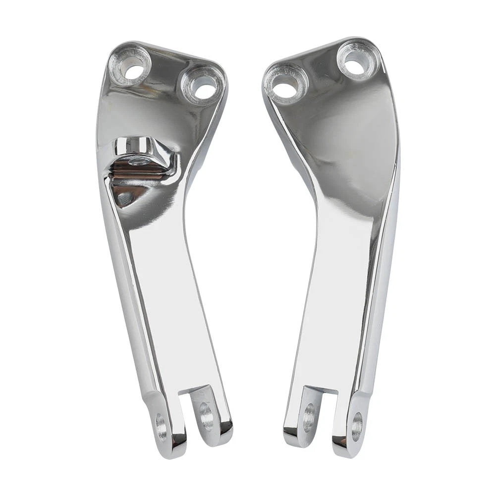 Chrome Passenger Foot Peg Mount Brackets for Harley Dyna FXDF FXDL FXDC FXDWG (2006–2017)