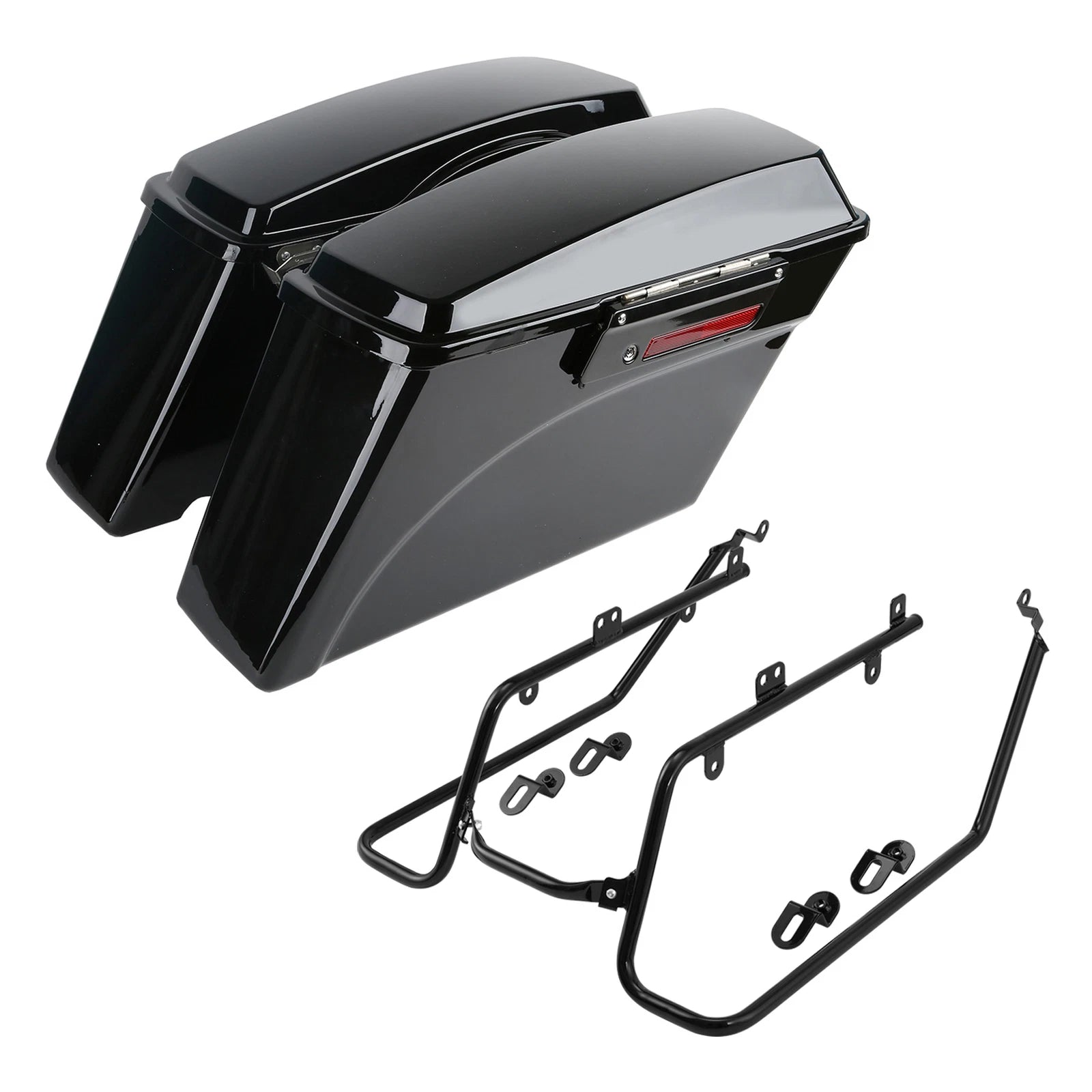 Hard Saddlebags & Conversion Brackets for Harley Dyna Fat Bob Super Glide (2008–2017)