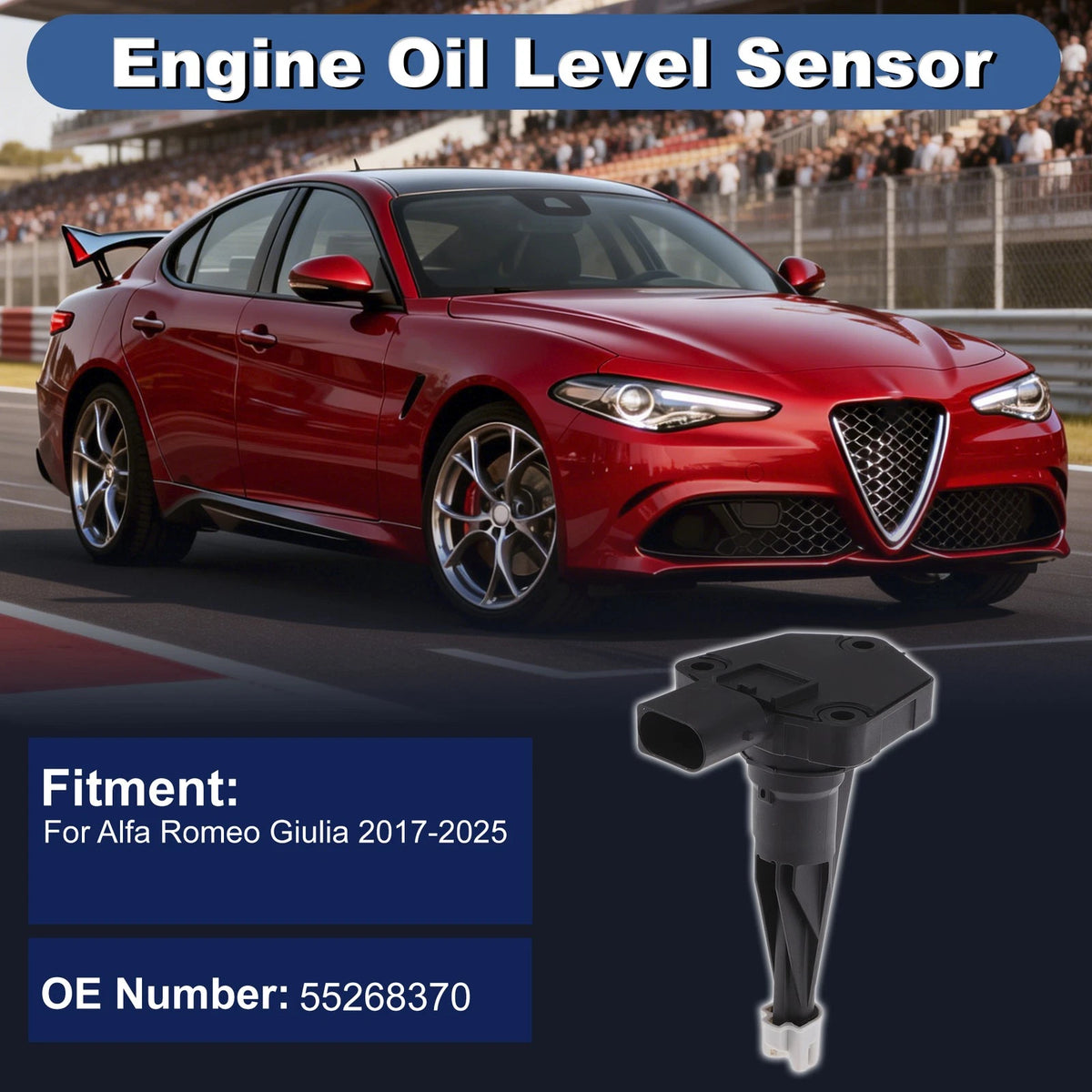 Engine Oil Level Sensor for Alfa Romeo Giulia (2017–2025) 55268370