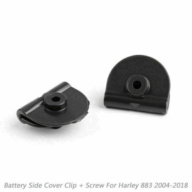 4pcs Battery Left Side Cover Clip + Screw for Harley Sportster (2004–2018)