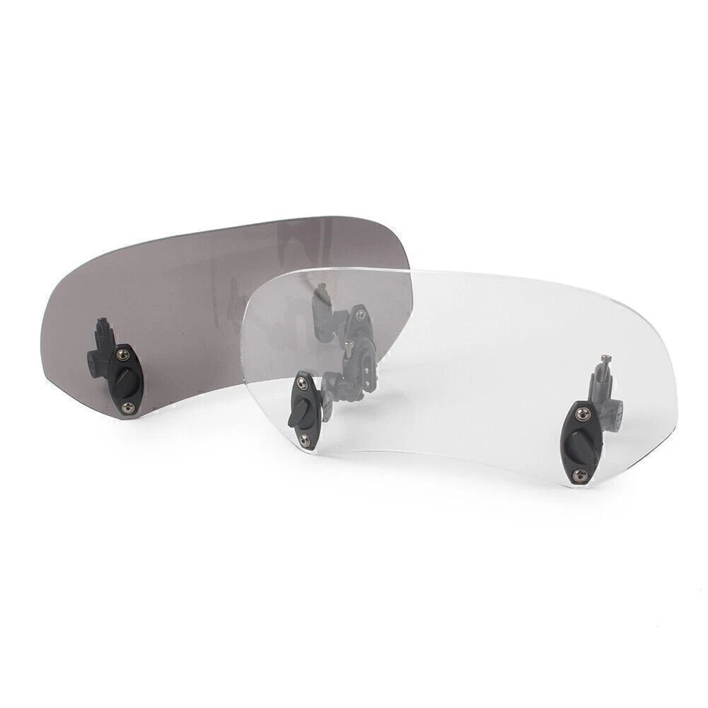 Adjustable Windshield Clip-On Extension Spoiler for Motorcycle