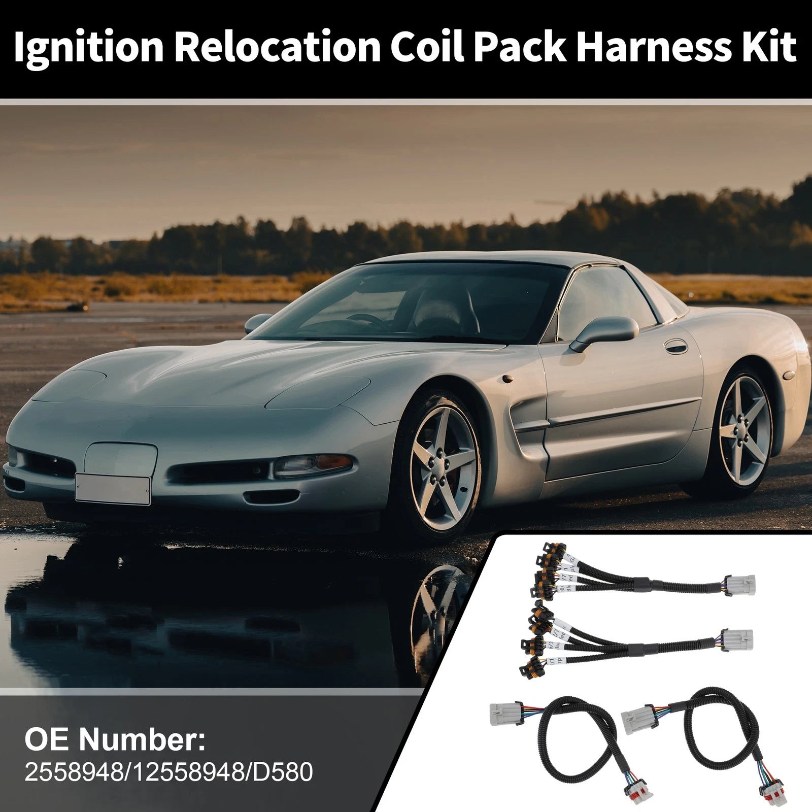 Ignition Relocation Coil Pack Harness Kit for Chevrolet Corvette C5 (1997–2004)