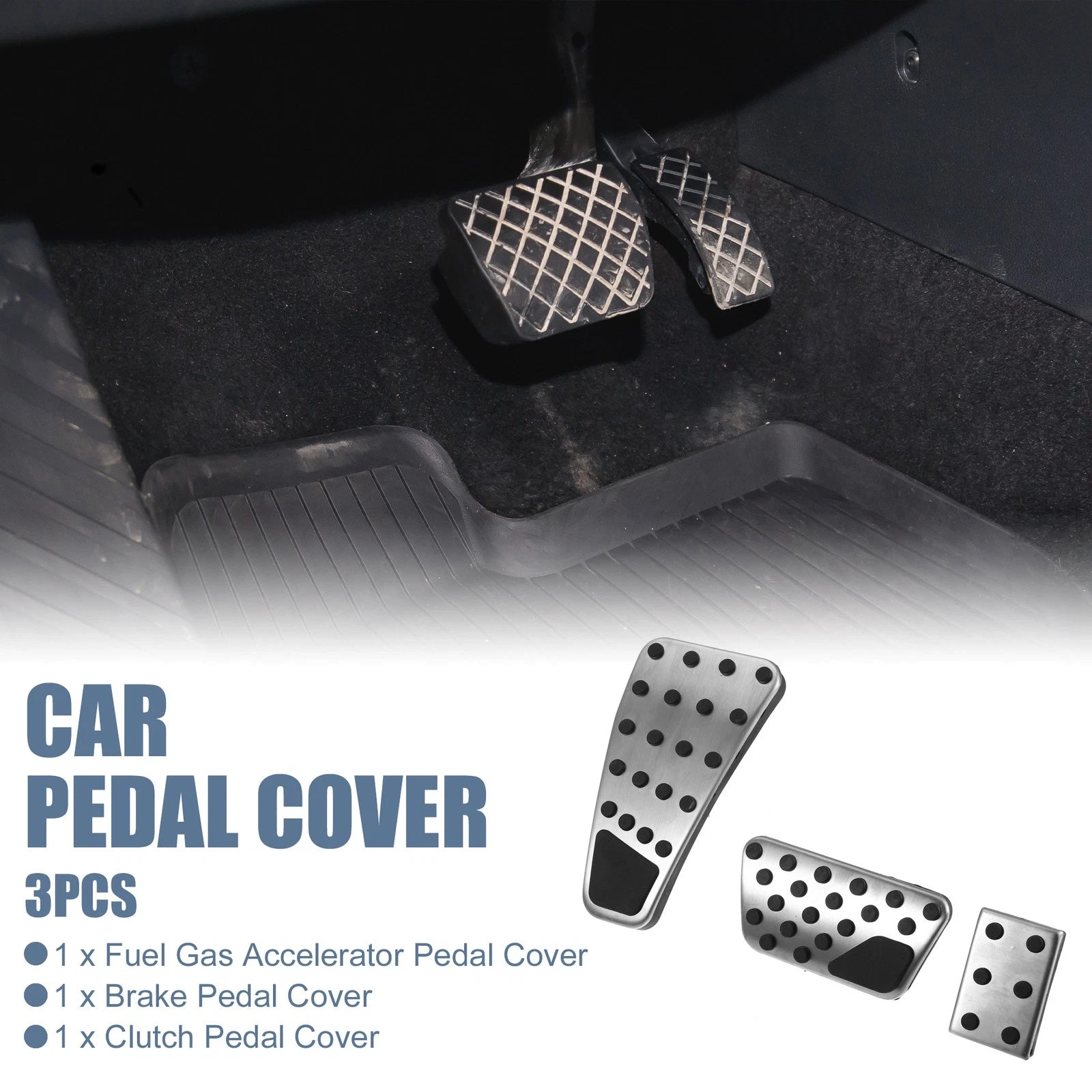 3pc Accelerator and Brake Pedal Cover Set for Dodge Ram (2011–2018)