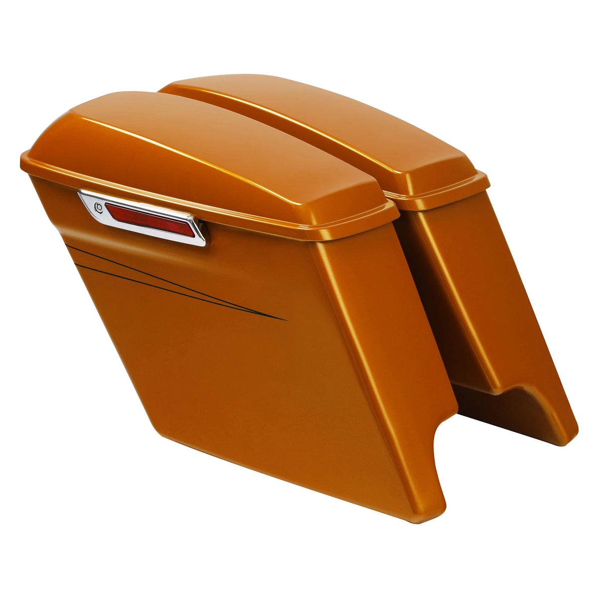 5" Stretched Saddlebags for Harley Touring Road Glide (2014–2023) Amber Whiskey