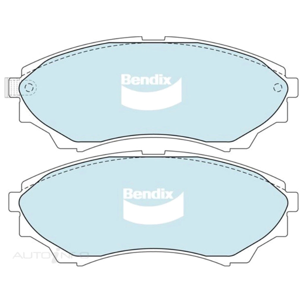 Set of 4 Bendix Front Disc Brake Pads for Ford Courier (2004–2006)