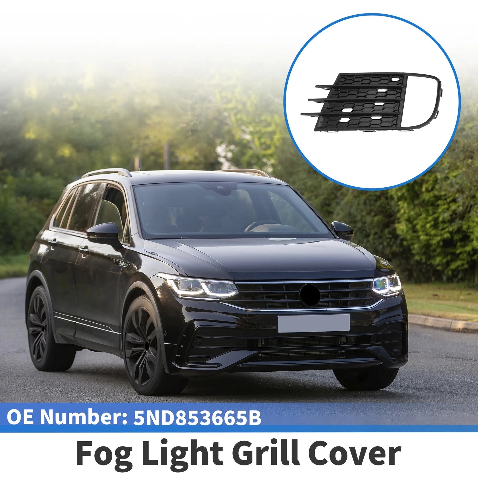 Front Left Fog Light Grill Replacement for Volkswagen Tiguan (2013–2017)
