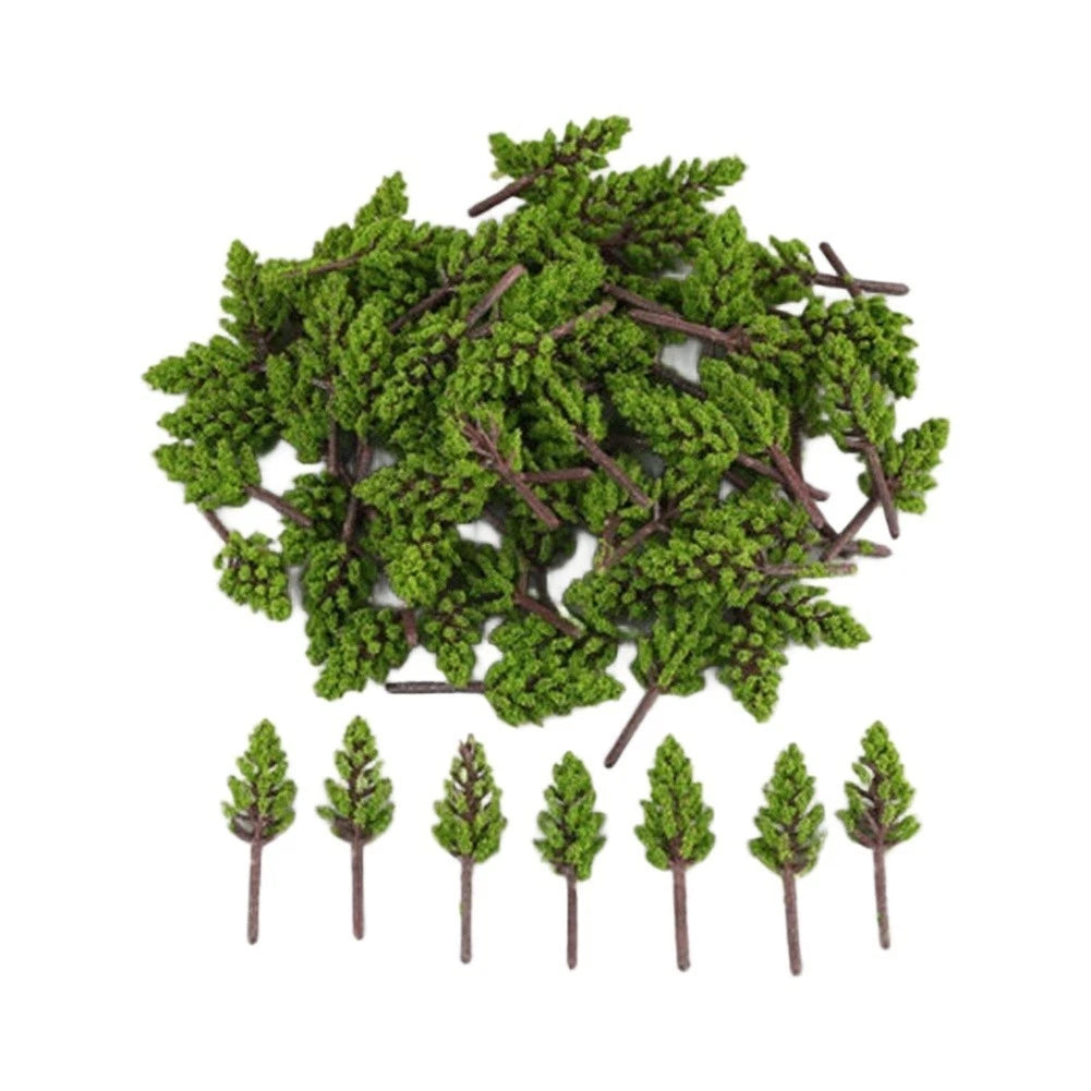 100pcs Miniature Simulation Model Trees for Landscape Decor