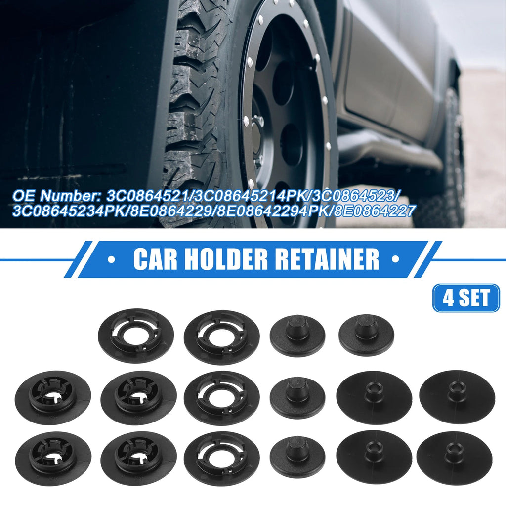 Car Holder Retainer Kit Replacement Plastic Black for Audi Volkswagen (2010–2022)