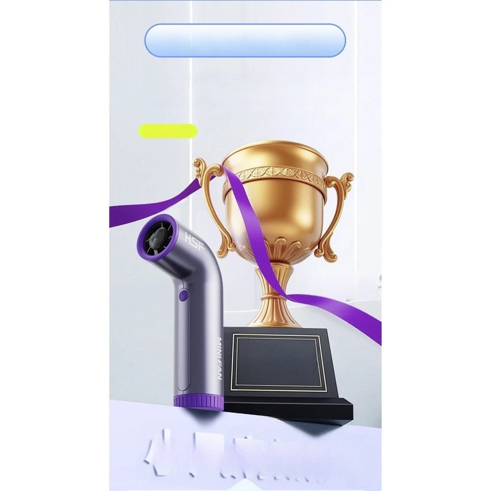 Lightweight Handheld Fan USB Rechargeable with Digital Display (3-6 Hours)