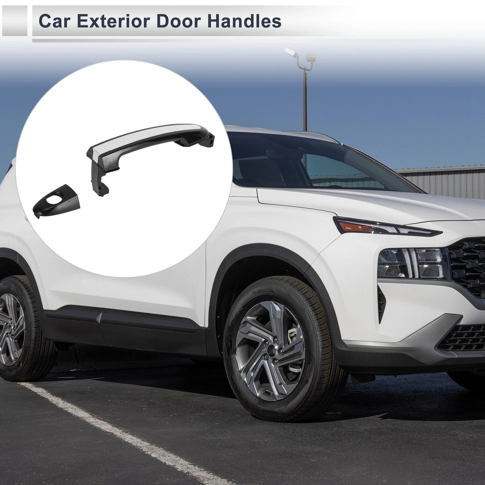 Front Left Car Exterior Door Handle Replacement for Hyundai Santa Fe (2007–2012)