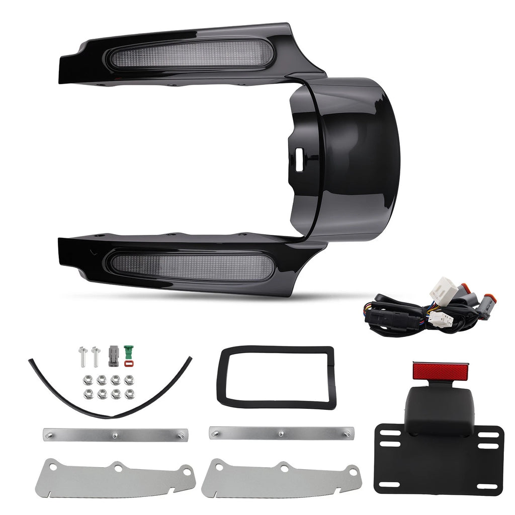 LED Rear Mud Flaps for Harley Electra Glide Standard FLHT (2009)
