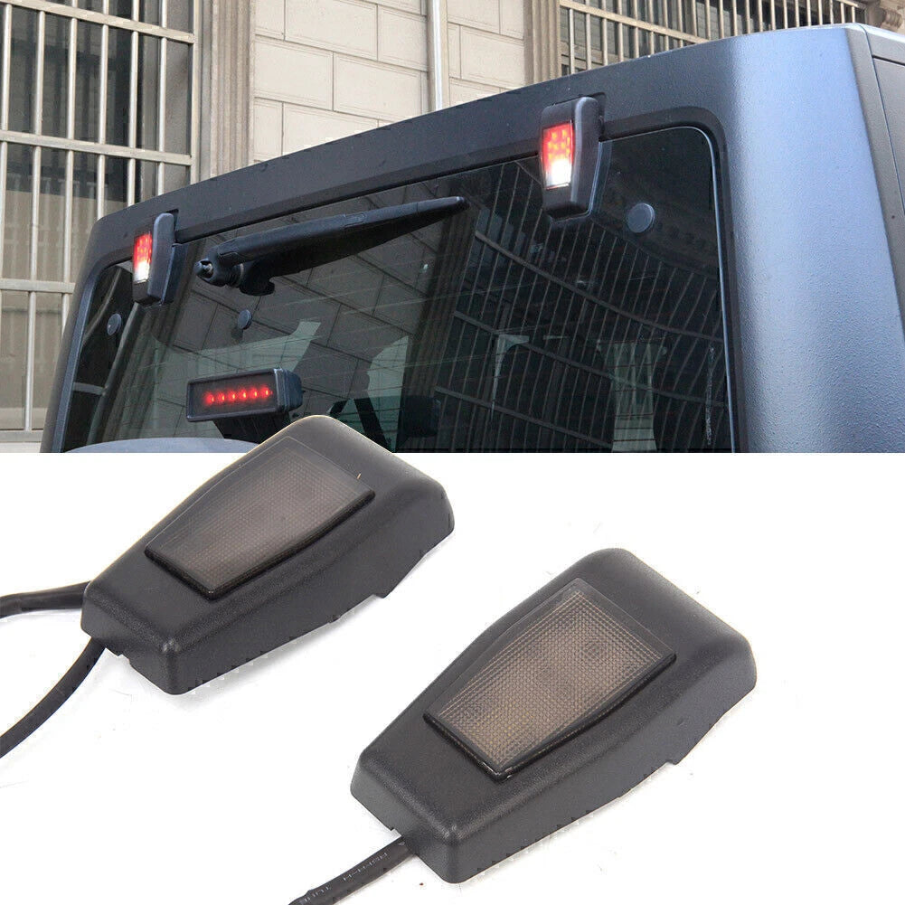LED Light Tailgate Rear Window Glass Hinge Trim For Jeep Wrangler JK 2007-2017