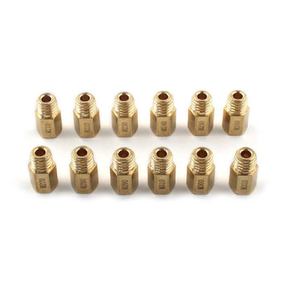 12Pcs Carburetor Main Jets for Mikuni VM TM Carb #210 - #320