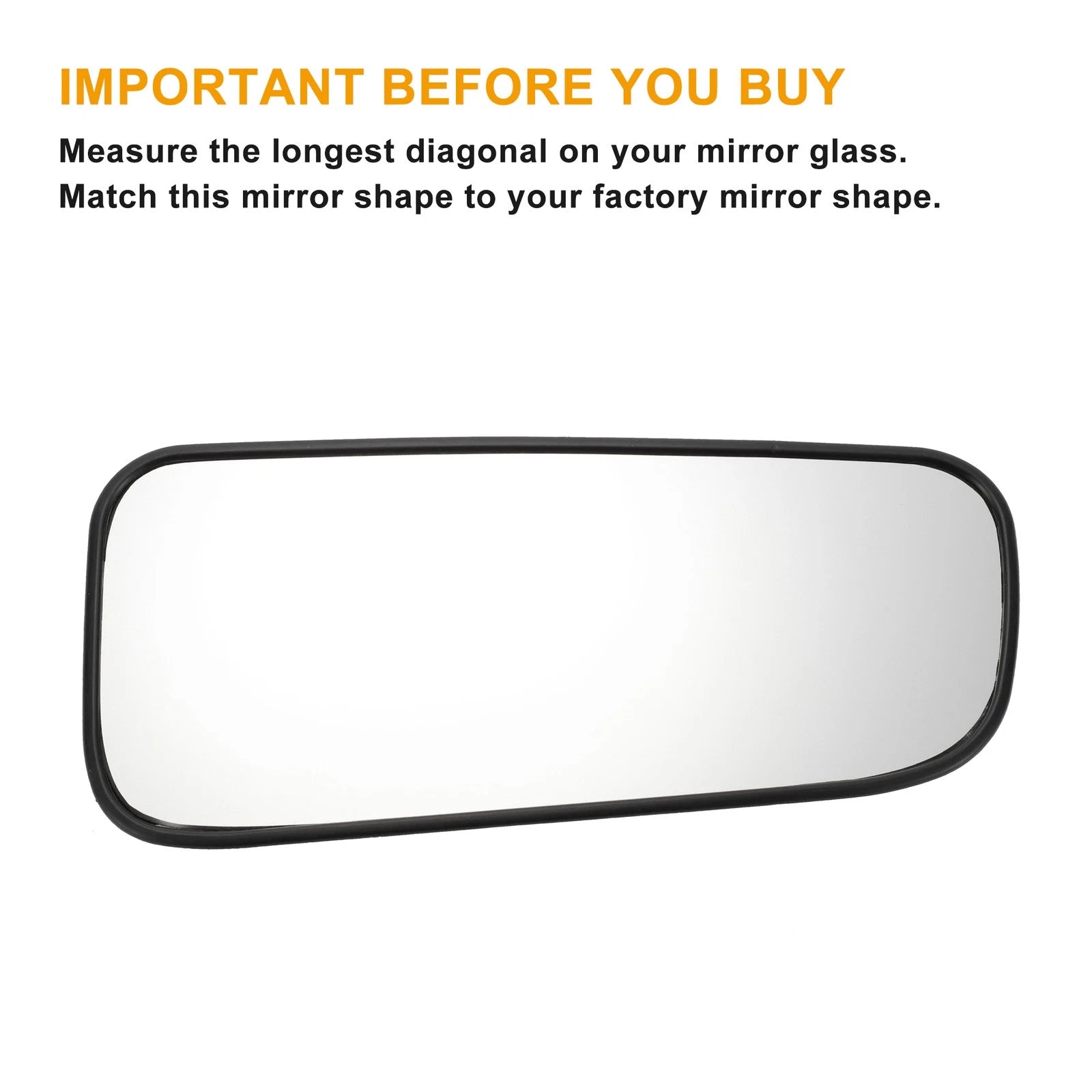 Right Lower Mirror Glass with Back Heated for Hyundai H350 (2015–2020)