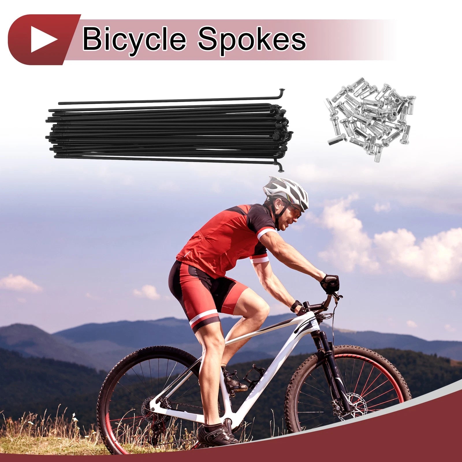 Bicycle Spokes Set 144 mm Steel for 36 Set (14G)