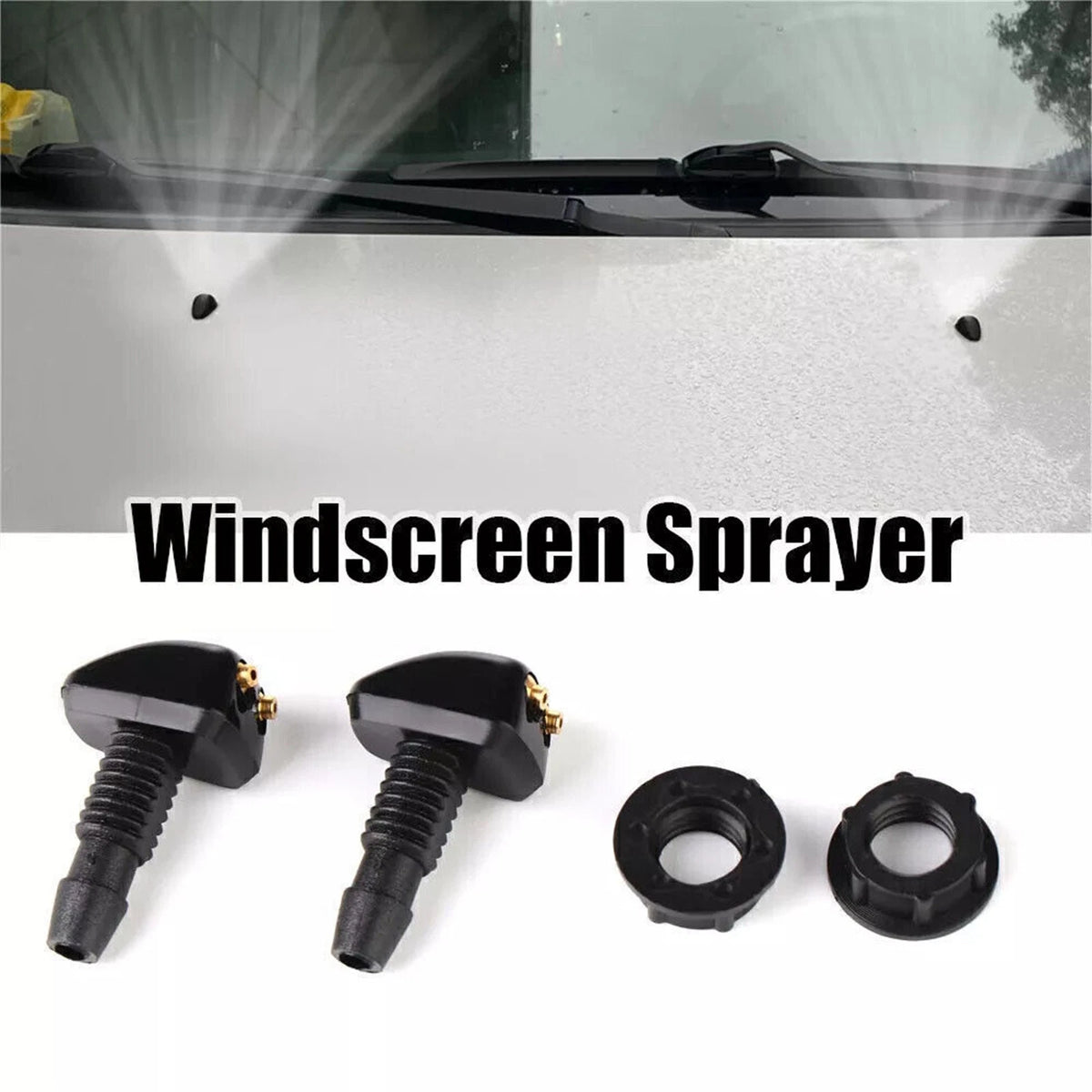2X Front Windscreen Washer Nozzle for