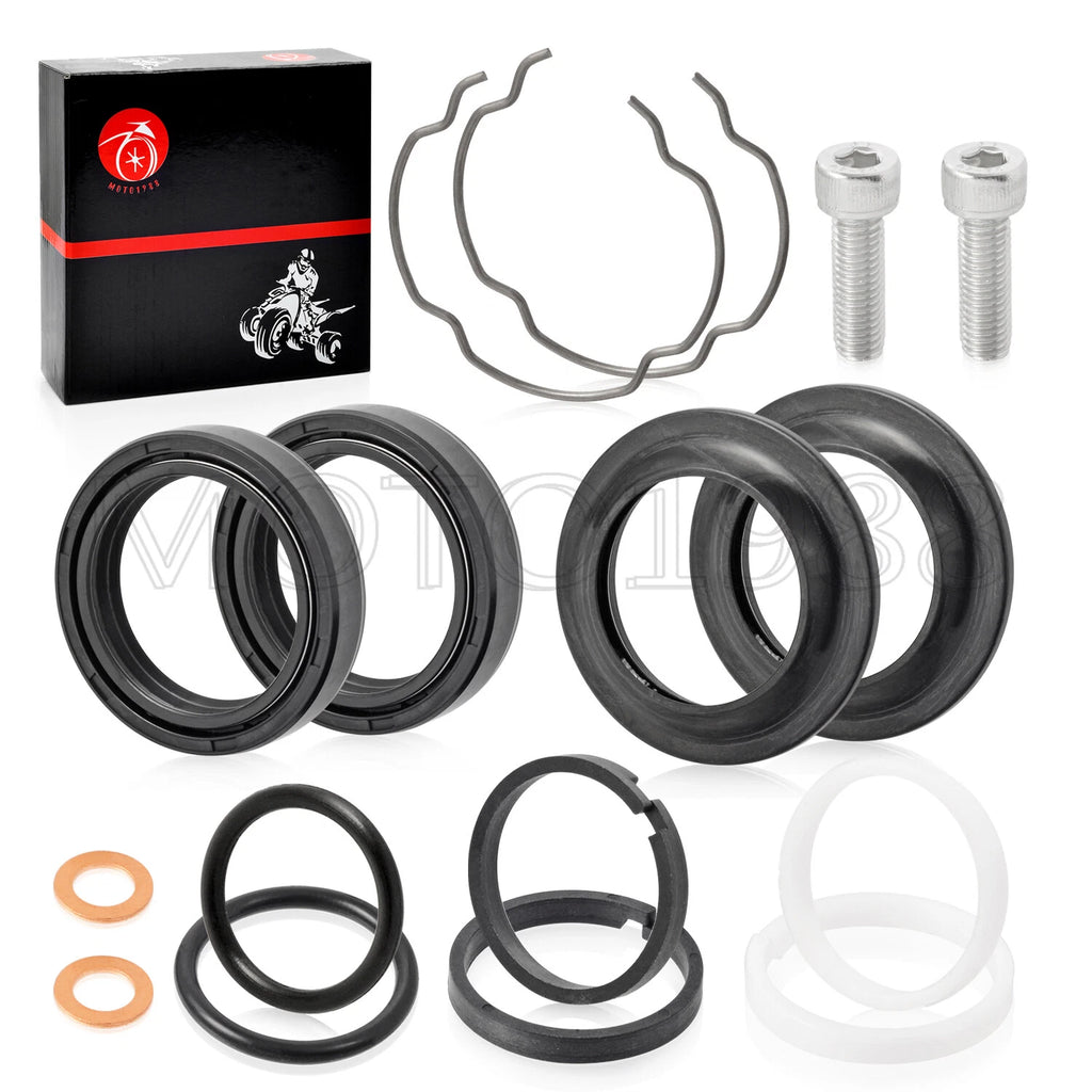 Front Fork Dust Oil Seals Rebuild Kit 39mm for Harley Sportster XL883 XL1200 FXD Dyna (2004–2023)
