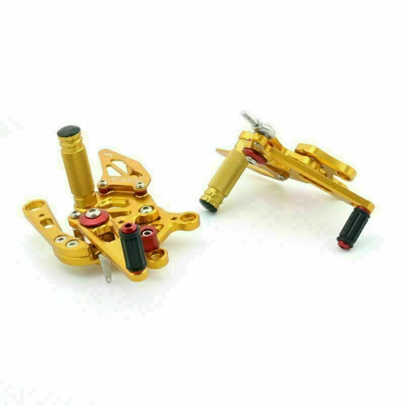 Aluminum Rearsets Footpegs Pedals for Aprilia RSV4 1000 (2009–2012) Gold T9