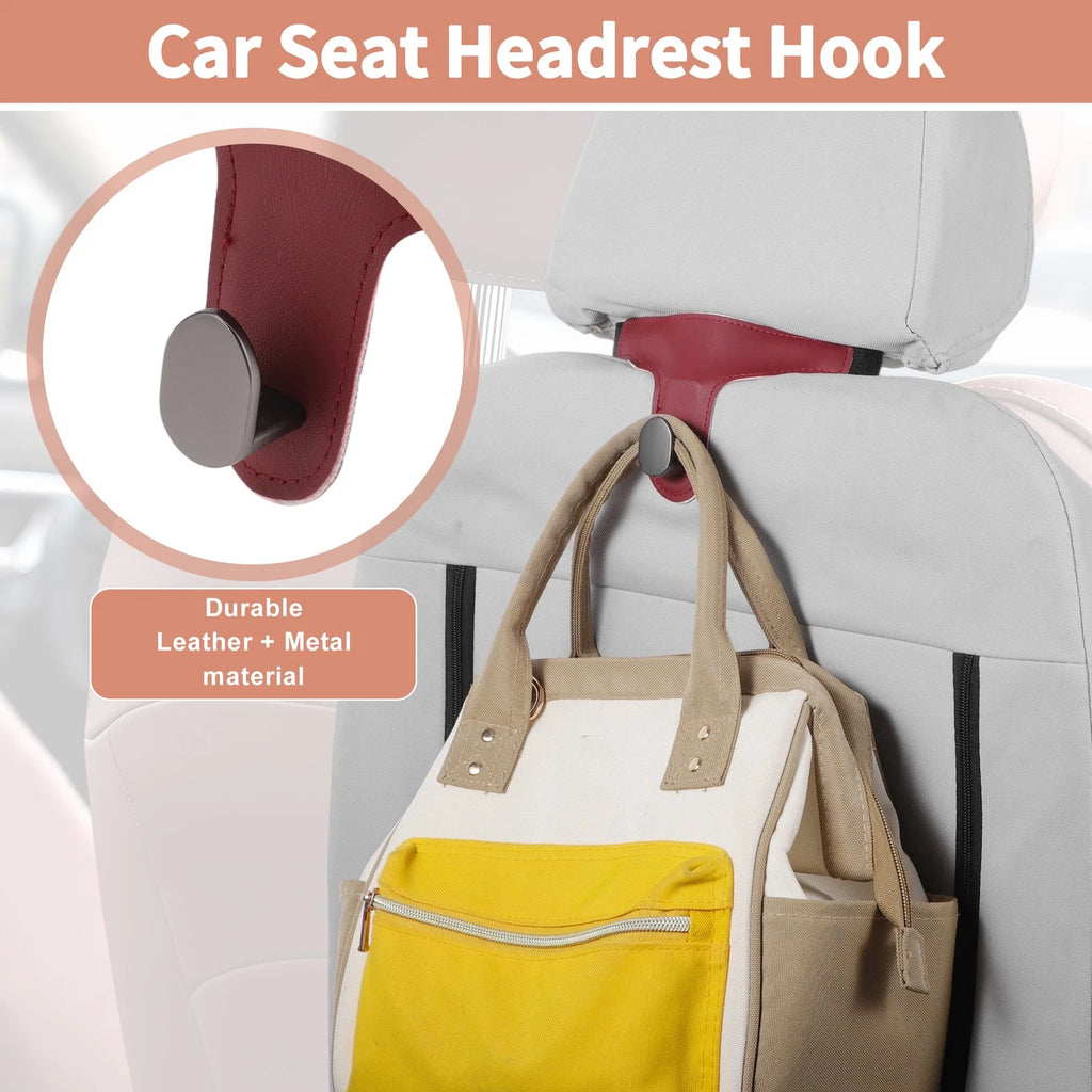 2Pcs Car Seat Headrest Hooks for Universal Fit (2010–2023)