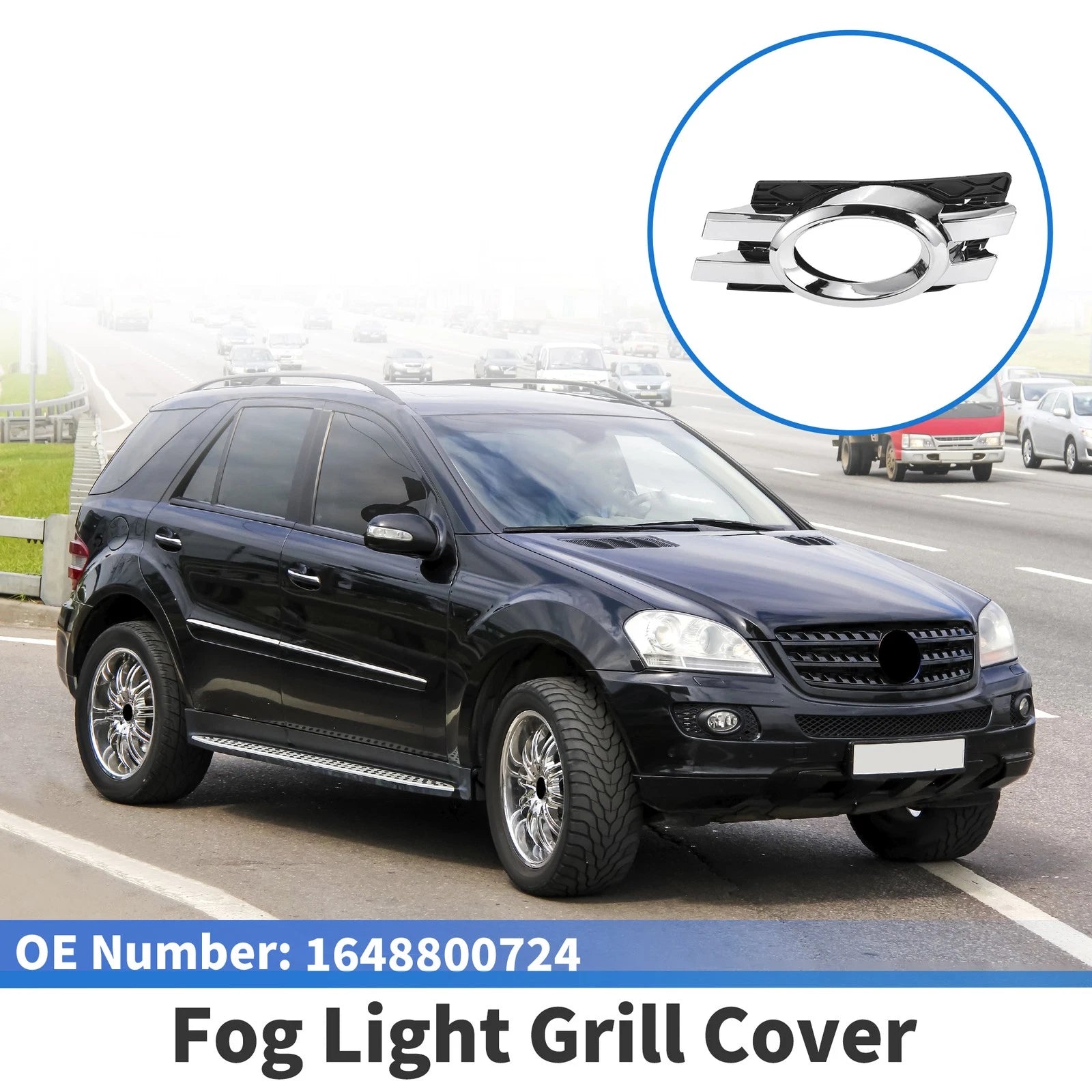Front Left Fog Light Grill Replacement for Mercedes-Benz W164 (2005–2011)