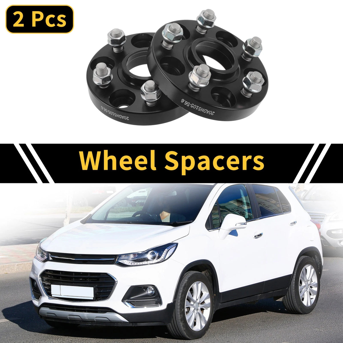 Wheel Spacers 5x105 56.6mm M12x1.5 Replacement for Chevrolet Trax (2013-2020)
