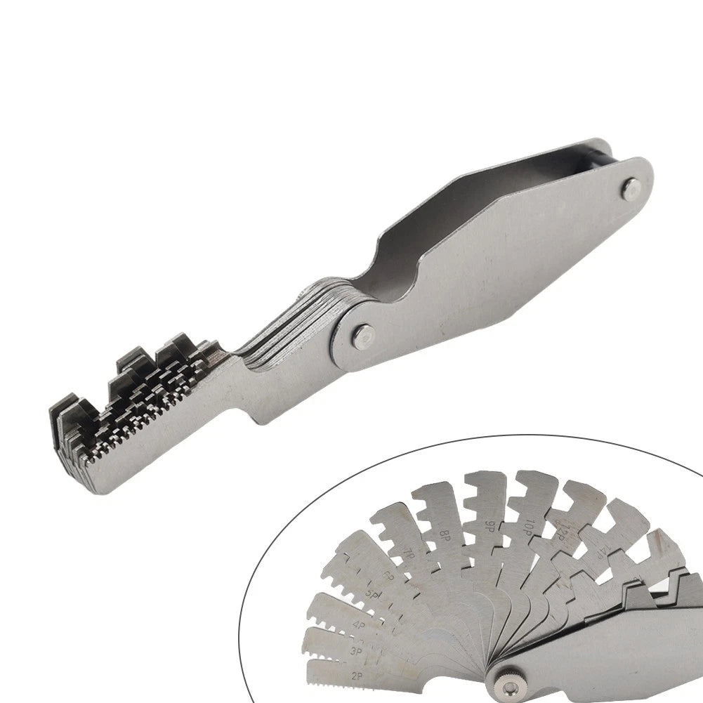 14pcs 30 Degree Screw Pitch Gauge Thread Pitch Measuring Tool Set