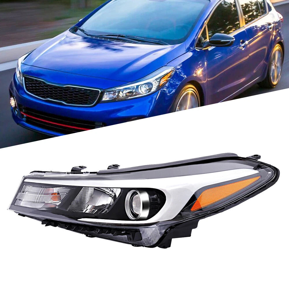 Headlight Assembly Halogen Driver Side for Kia Forte Forte5 (2017–2018)