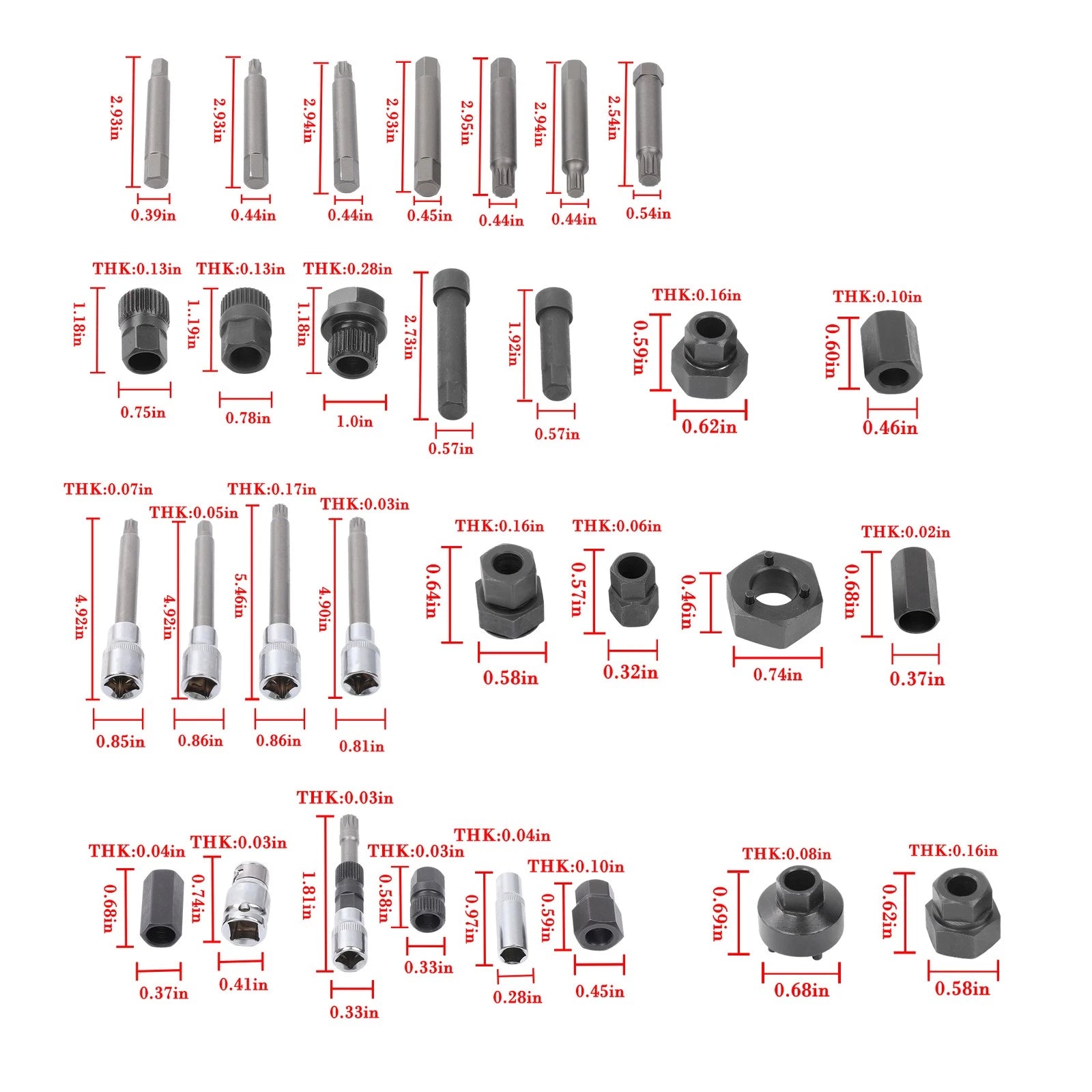 30-Piece Alternator Pulley Removal & Install Tool Kit for Auto Models