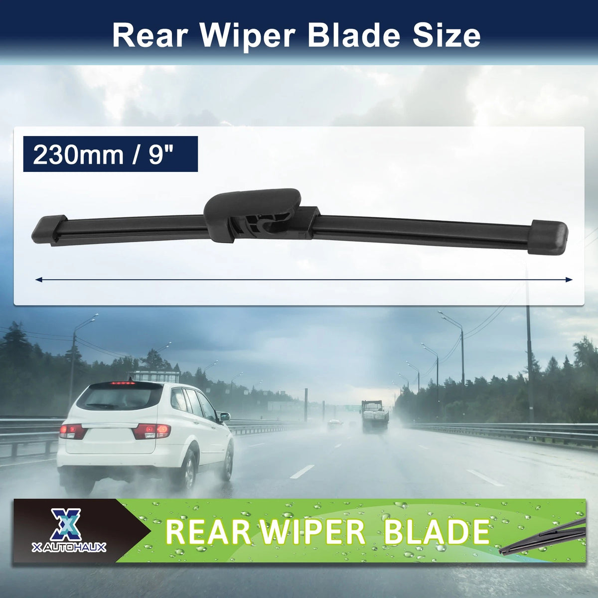 Rear Wiper Blade 230mm Replacement for Hyundai Veloster (2011–2018)