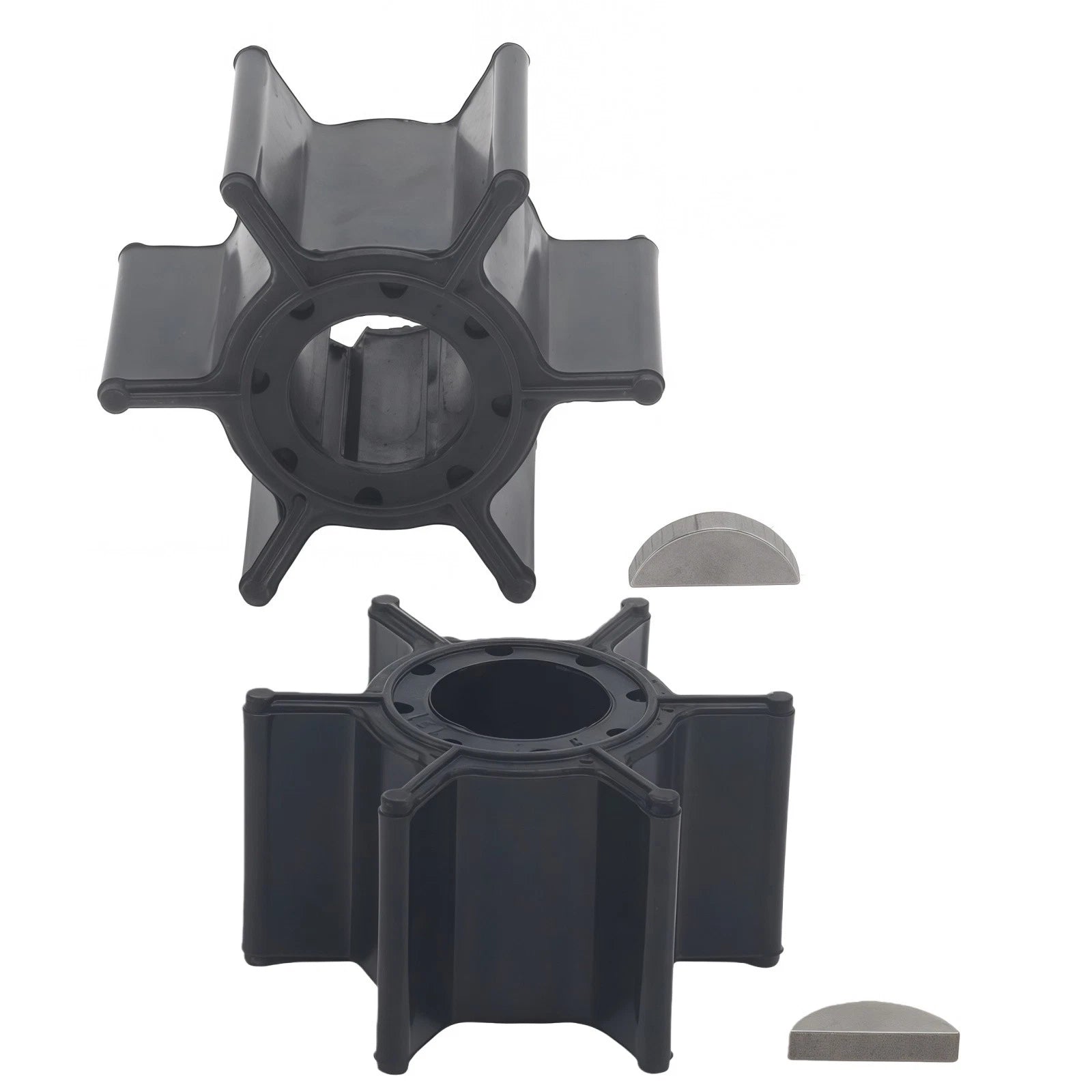 Water Pump Impeller & Key for Yamaha Outboard 9.9 15 HP (682-44352-00)
