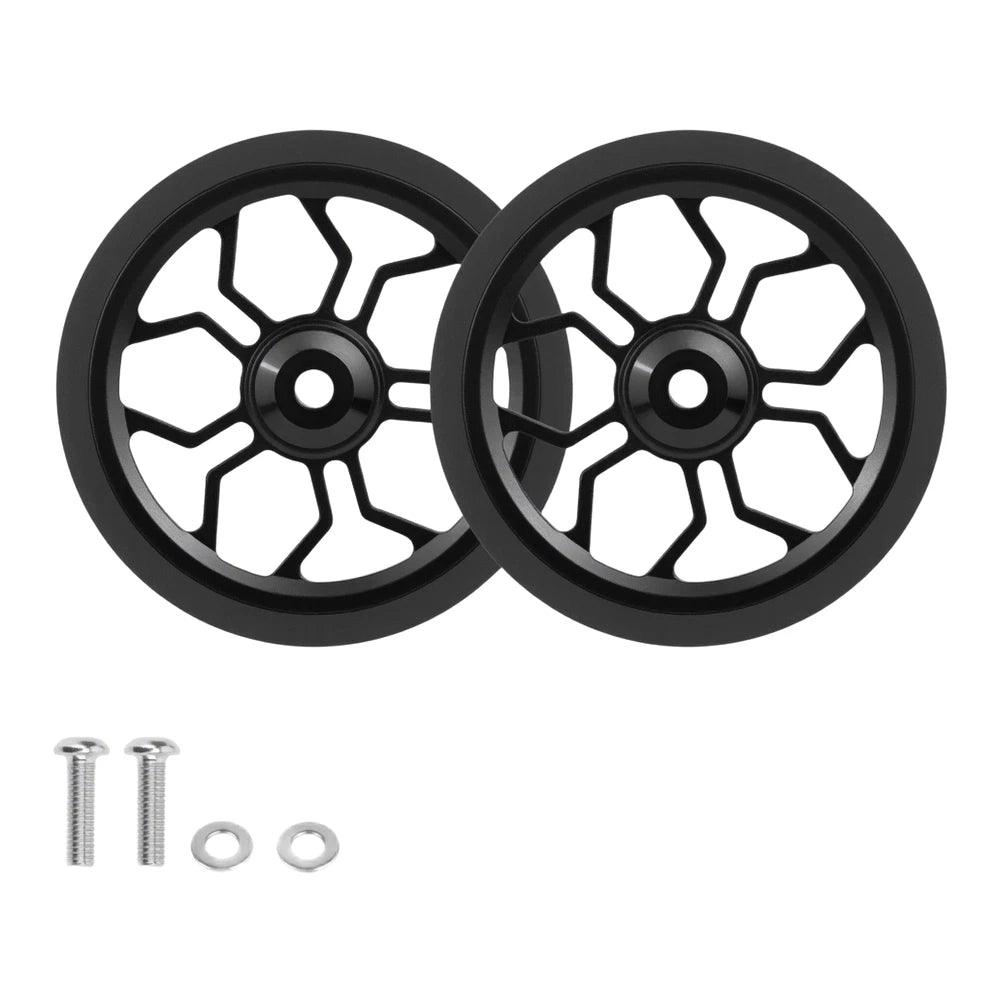 80mm Aluminum Wheels for Brompton Folding Bike - Quiet Rolling Performance