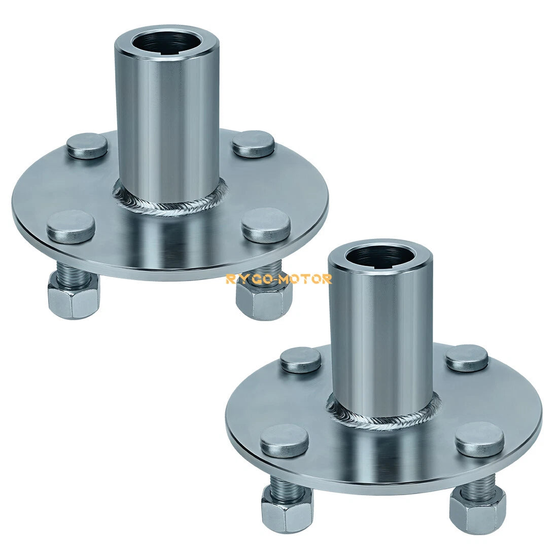 2pcs 4" Live Axle Hub for Go-Kart (1" to 3/4" Step-Down, 1/4" Keyed Shaft)