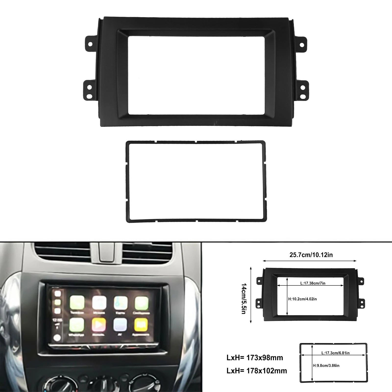 Double Din Stereo Radio Plate Frame Panel for
