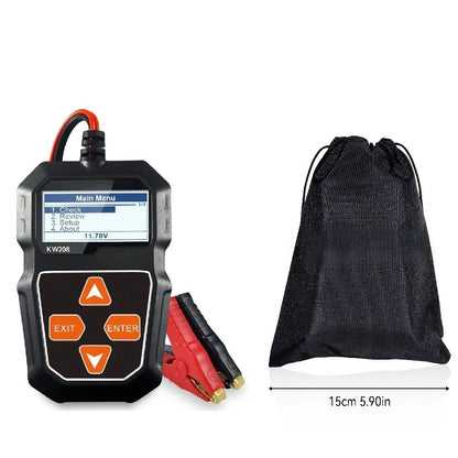 KW208 Battery Tester for 12V Vehicles (Battery Health, CCA, Cranking)