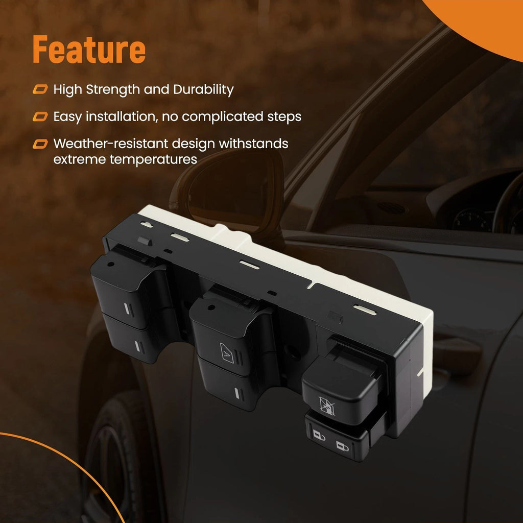 Door Window Control Switch Left Front for Nissan Versa (2012–2019) 254013AA1B