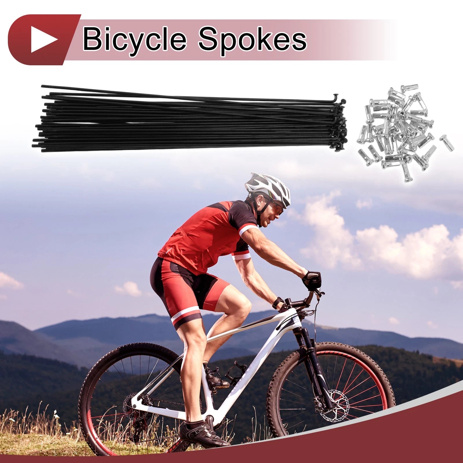 Bike Wheel Spoke Replacement Set 14G 203 mm for Bicycle (Universal)