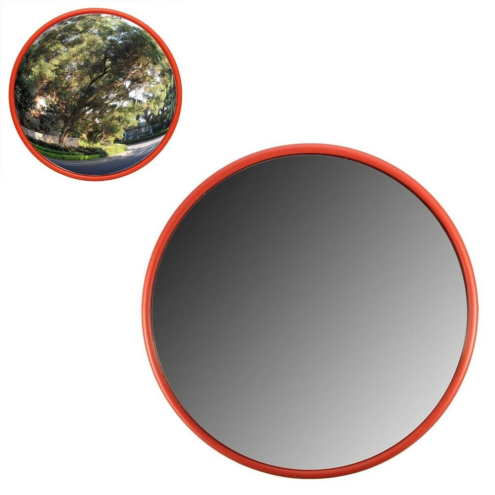 12" Wide Angle Curved Convex Traffic Mirror for Driveway Outdoor