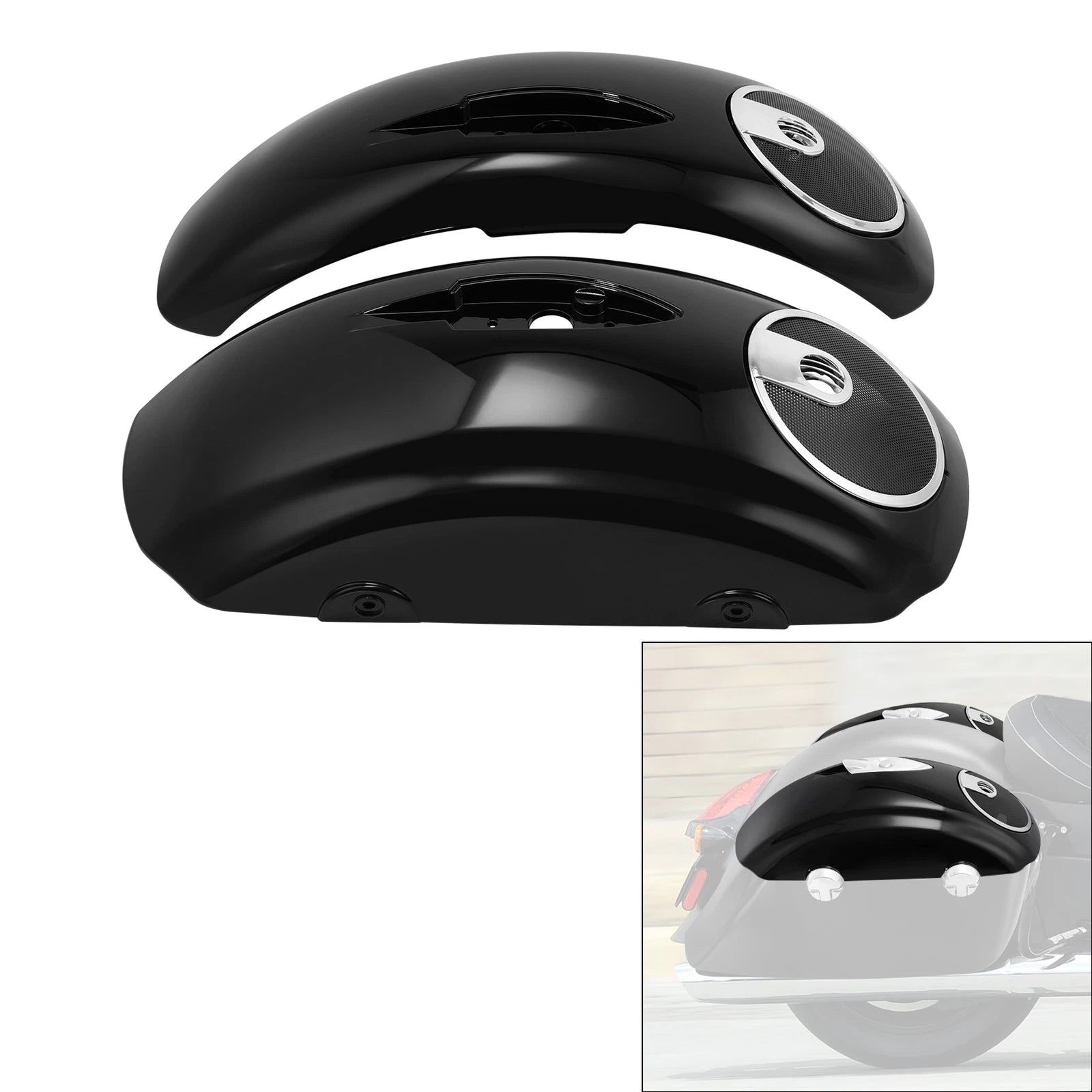 Saddlebag Lids 6.5'' Speaker Cutout for Indian Chieftain Roadmaster (2014–2024)