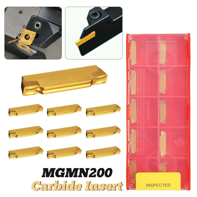 10pcs Indexable Carbide Inserts MGMN200-G for Grooving Cutter