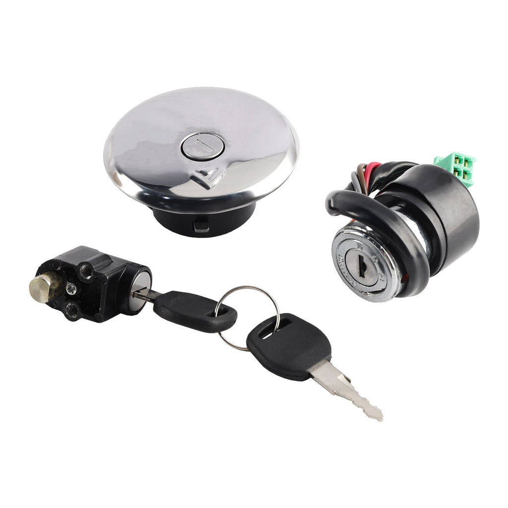 Ignition Switch Lock & Fuel Gas Cap Key Set for Suzuki GN125 (1982–2001) T9