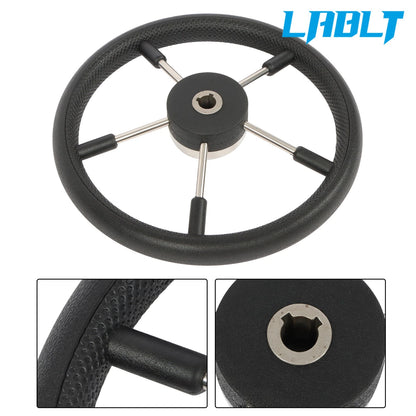 5-Spoke Stainless Steel Steering Wheel for Boat Yacht (13-7/8")